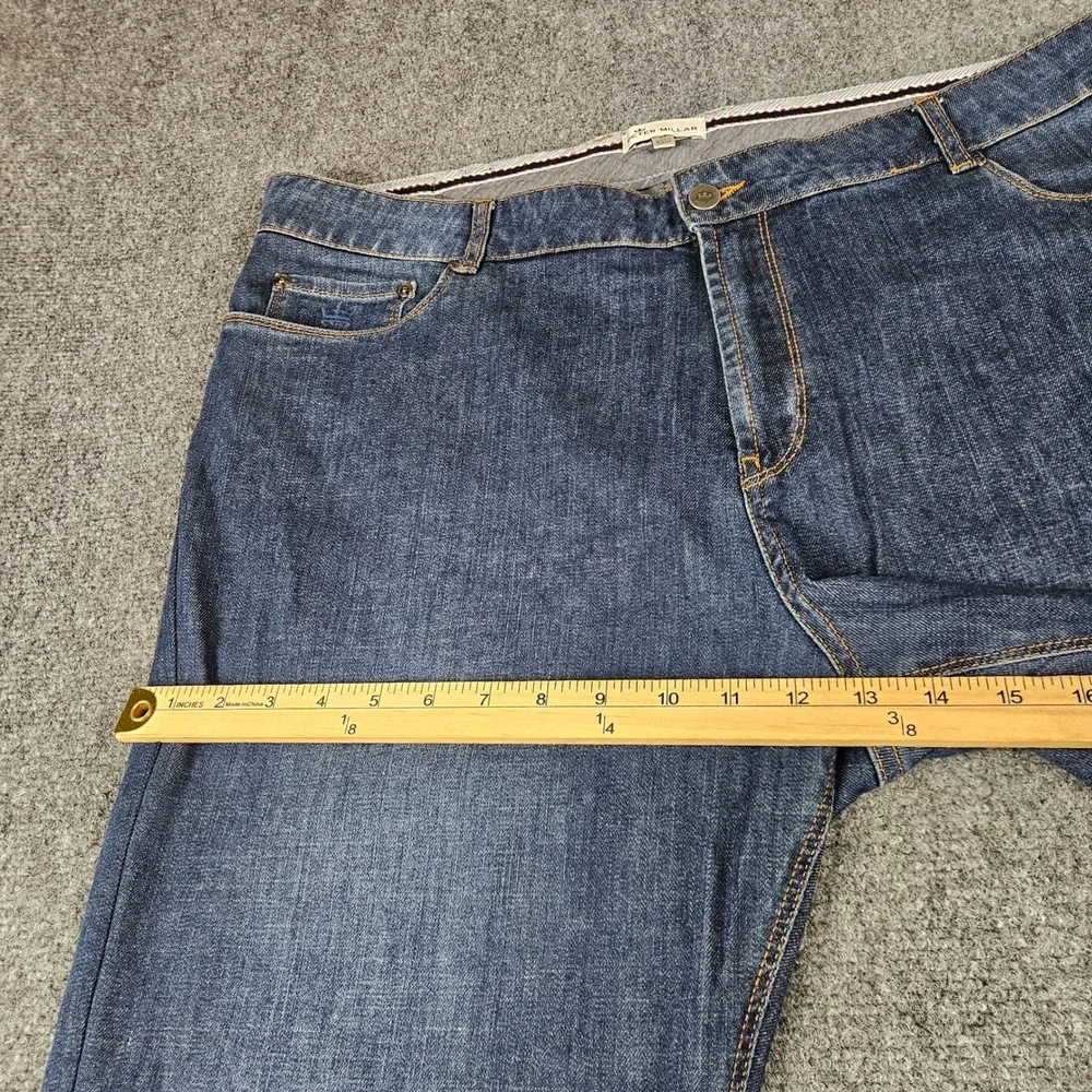 Peter Millar Mens Jeans Size 40 Dark Wash Straight Leg Denim Blue Pants